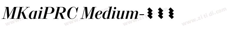 MKaiPRC Medium字体转换